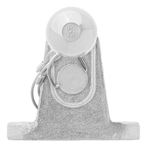 Boule d'attelage argent mixte double trous D17,2/S200 Homologation du type E