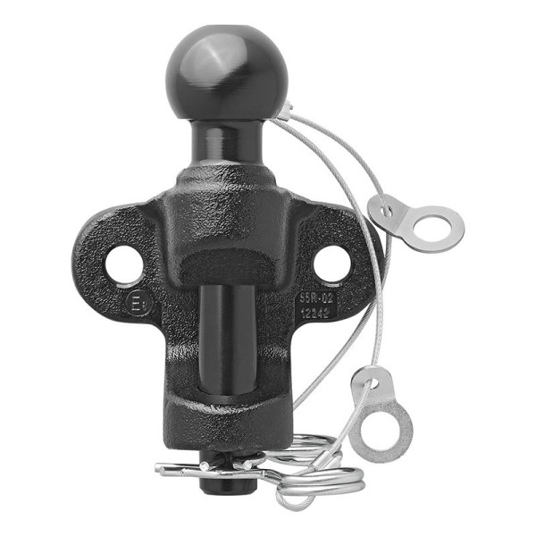Boule d'attelage noir mixte double trous D17,2/S200 Homologation du type E