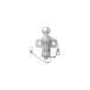 Boule d'attelage combinée argentée version double trous D20,2/S350 Homologation du type E