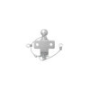 Boule d'attelage combinée argentée version double trous D20,2/S350 Homologation du type E