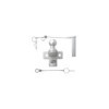 Boule d'attelage combinée argentée version double trous D20,2/S350 Homologation du type E