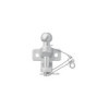 Boule d'attelage combinée argentée version double trous D21/S350 Homologation du type E