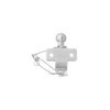 Boule d'attelage combinée argentée version double trous D21/S350 Homologation du type E