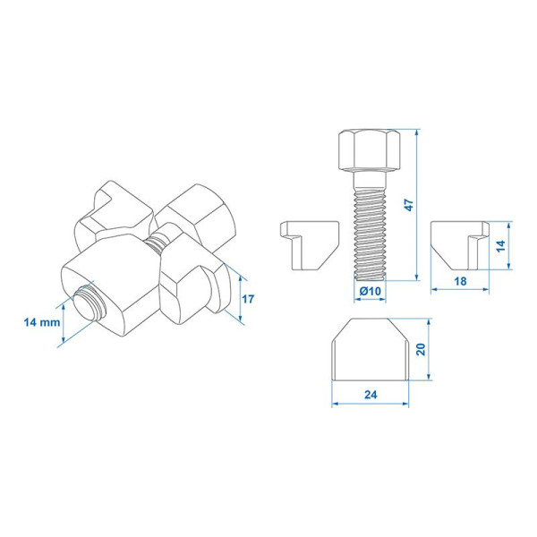 Jeu de réglage pour chaussure de frein convient à Knott 200*40mm