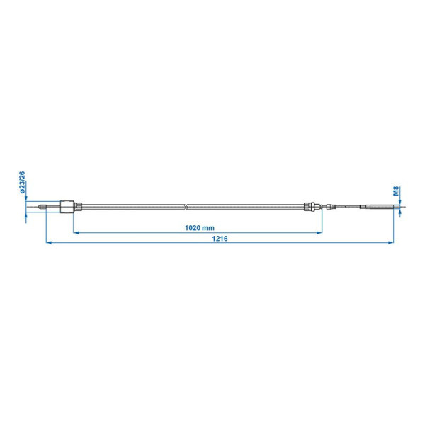 Câble de frein 1020/1216mm cloche Diam.26mm convient pour AL-KO '97