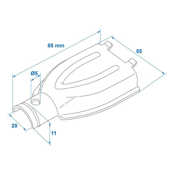 Demi-coquille de frein pour câble de frein convient à BPW cloche Diam.26mm