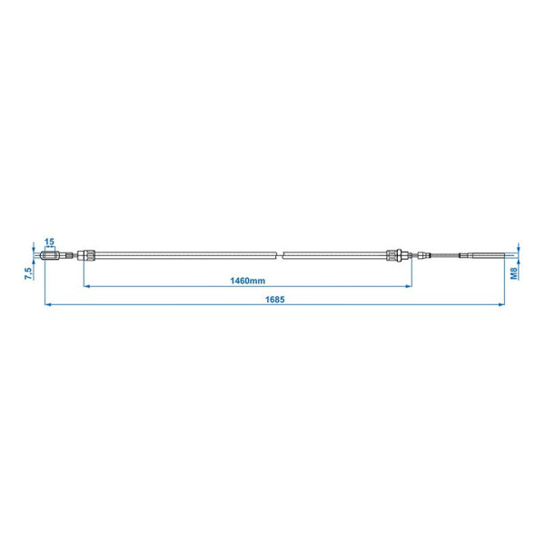 Câble de frein avec un oeil convient à AL-KO HL1460/GL1685 21841804