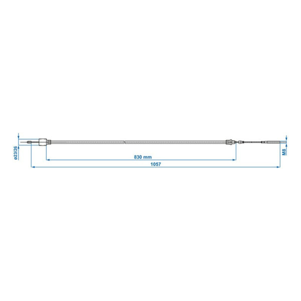 Câble de frein 830/1057mm cloche Diam.26mm convient à BPW