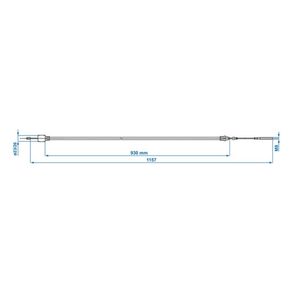 Câble de frein 930/1157mm cloche Diam.26mm convient à BPW