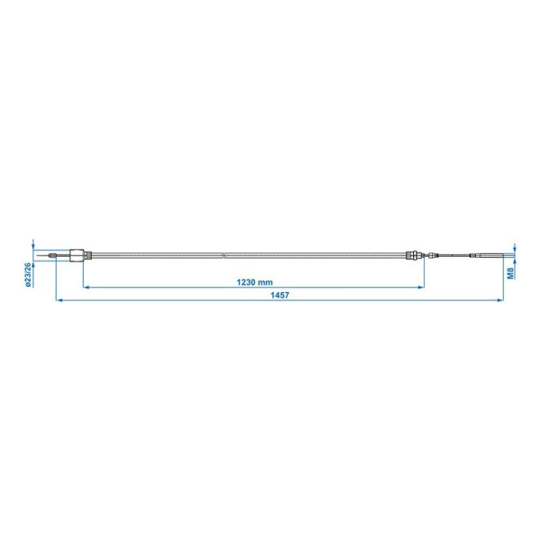 Câble de frein 1230/1457mm cloche Diam.26mm convient à BPW