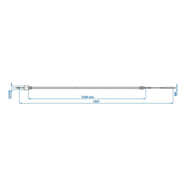Câble de frein 1330/1557mm cloche Diam.26mm convient à BPW