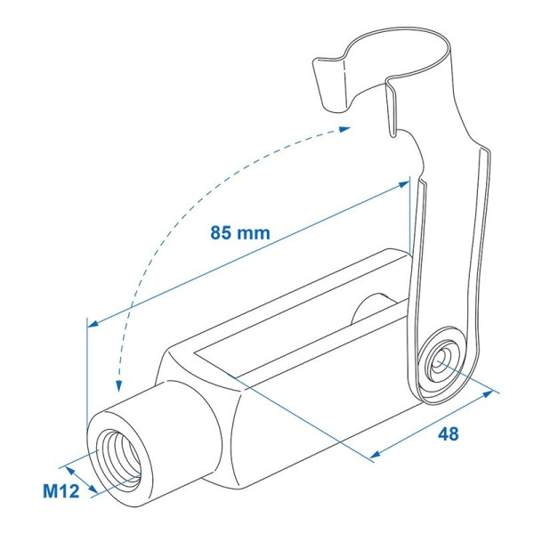 Embout à fourche M12 85x23mm