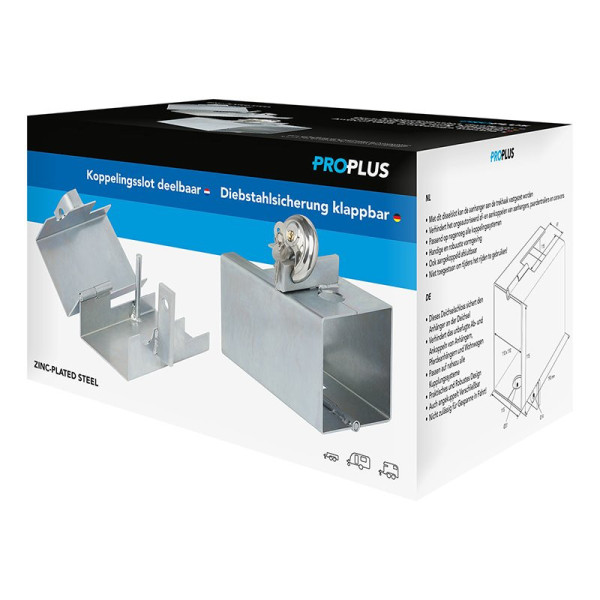 Antivol tête d'attelage pliable