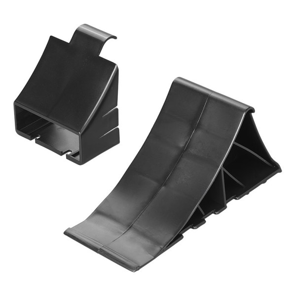 Cale de roue plastique noir incl. support