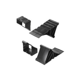 Cale de roue plastique noir incl. support