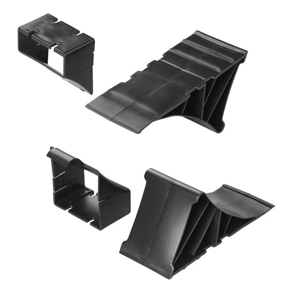 Cale de roue plastique noir incl. support
