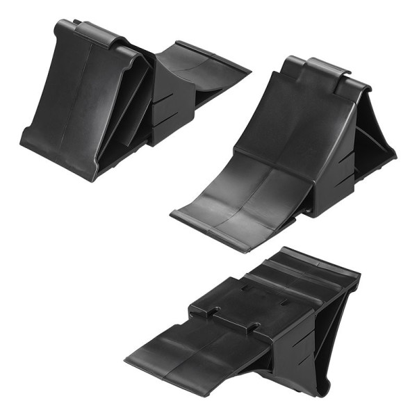 Cale de roue plastique noir incl. support
