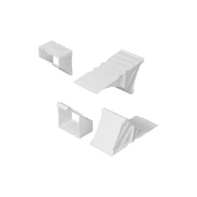 Cale de roue plastique blanc incl. support