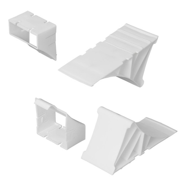 Cale de roue plastique blanc incl. support