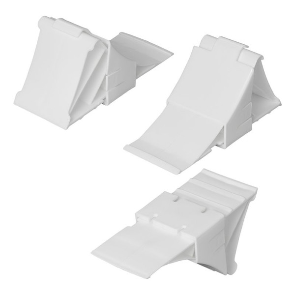 Cale de roue plastique blanc incl. support