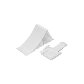 Cale de roue en plastique blanc avec support plat