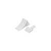 Cale de roue en plastique blanc avec support plat