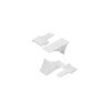 Cale de roue en plastique blanc avec support plat