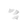 Cale de roue en plastique blanc avec support plat