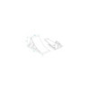 Cale de roue en plastique blanc avec support plat