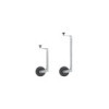 Roue jockey 35mm jante plastique avec pneu caoutchouc 160x40mm