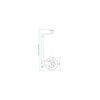 Roue jockey 35mm jante plastique avec pneu caoutchouc 160x40mm