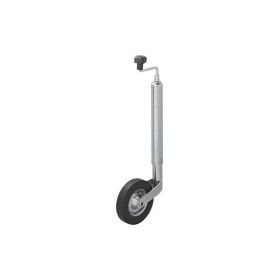 Roue jockey 48mm jante métal avec pneu caoutchouc 200x50mm