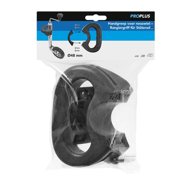 Poignée de manoeuvre noir pour roue jockey de 48 mm