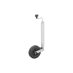 Roue jockey 48 mm jante plastique avec pneu caoutchouc 200 x 50 mm et fonction de freinage