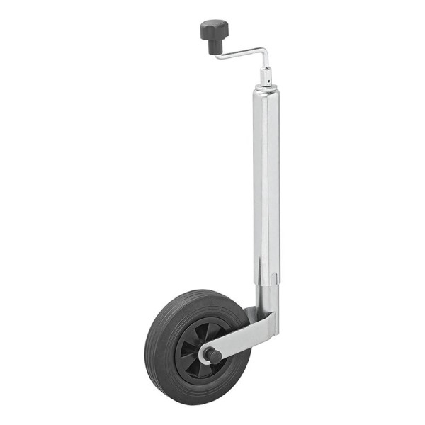 Roue jockey 48 mm jante plastique avec pneu caoutchouc 200 x 50 mm et fonction de freinage