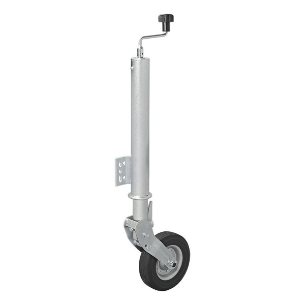 Roue jockey 60mm jante métal avec pneu caoutchouc 200 x 60 mm pliable