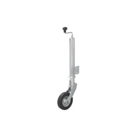Roue jockey 60mm jante métal avec pneu caoutchouc 200 x 60 mm pliable