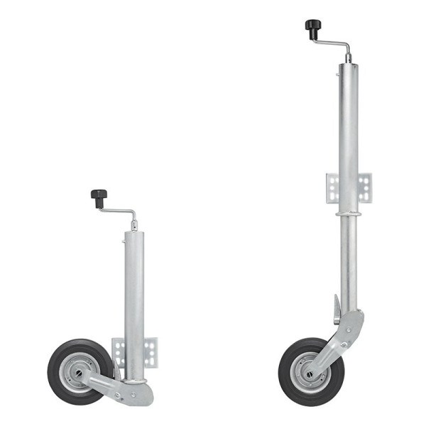 Roue jockey 60mm jante métal avec pneu caoutchouc 200 x 60 mm pliable