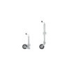 Roue jockey 60mm jante métal avec pneu caoutchouc 200 x 60 mm pliable