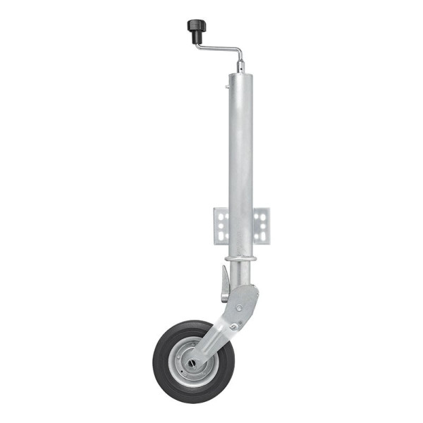 Roue jockey 60mm jante métal avec pneu caoutchouc 200 x 60 mm pliable