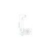 Roue jockey 60mm jante métal avec pneu caoutchouc 200 x 60 mm pliable