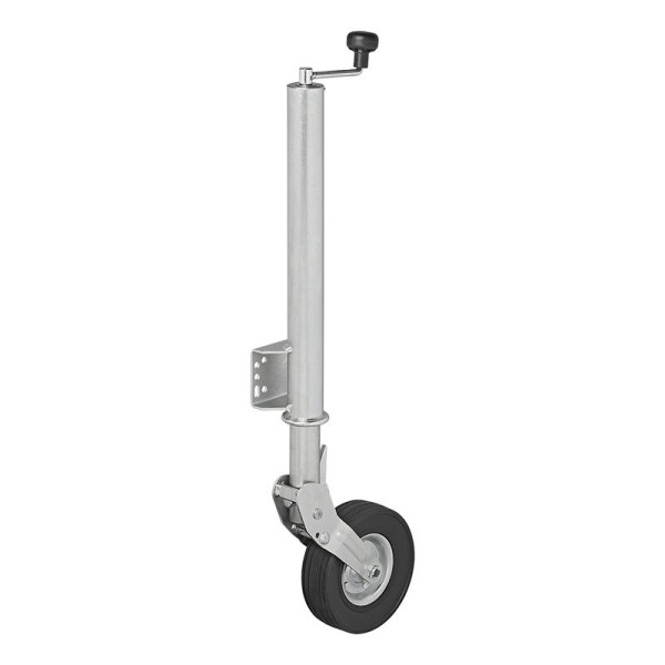 Roue jockey 570/60 mm jante métal avec pneu caoutchouc 220 x 65 mm pliable 300 kg