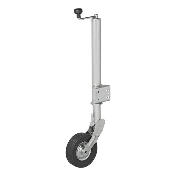 Roue jockey 570/60 mm jante métal avec pneu caoutchouc 220 x 65 mm pliable 300 kg
