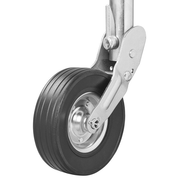 Roue jockey 570/60 mm jante métal avec pneu caoutchouc 220 x 65 mm pliable 300 kg