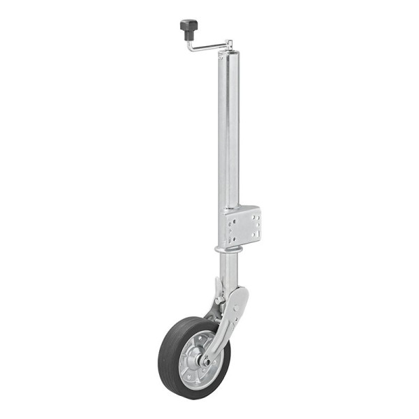 Roue jockey 570/60 mm jante métal grande avec pneu caoutchouc 220 x 65 mm pliable 300 kg