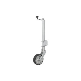 Roue jockey 570/60 mm jante métal grande avec pneu caoutchouc 220 x 65 mm pliable 500 kg