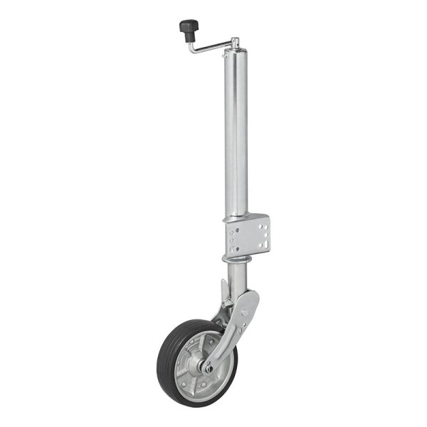 Roue jockey 570/60 mm jante métal grande avec pneu caoutchouc 220 x 65 mm pliable 500 kg