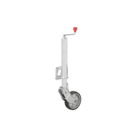 Roue jockey 60 mm jante métal avec pneu caoutchouc 200 x 50 mm pliable 500 kg