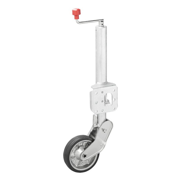 Roue jockey 60 mm jante métal avec pneu caoutchouc 200 x 50 mm pliable 500 kg