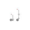 Roue jockey 60 mm jante métal avec pneu caoutchouc 200 x 50 mm pliable 500 kg